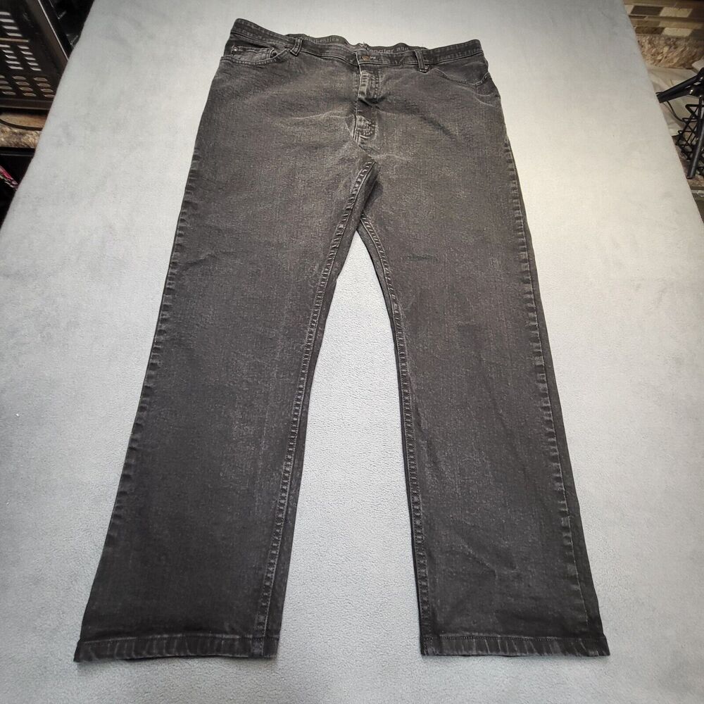 Wrangler Jeans Mens 41x29 Black Straight Leg Comfort Waist Distressed Stretch